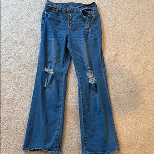 Distressed Flare Jeans